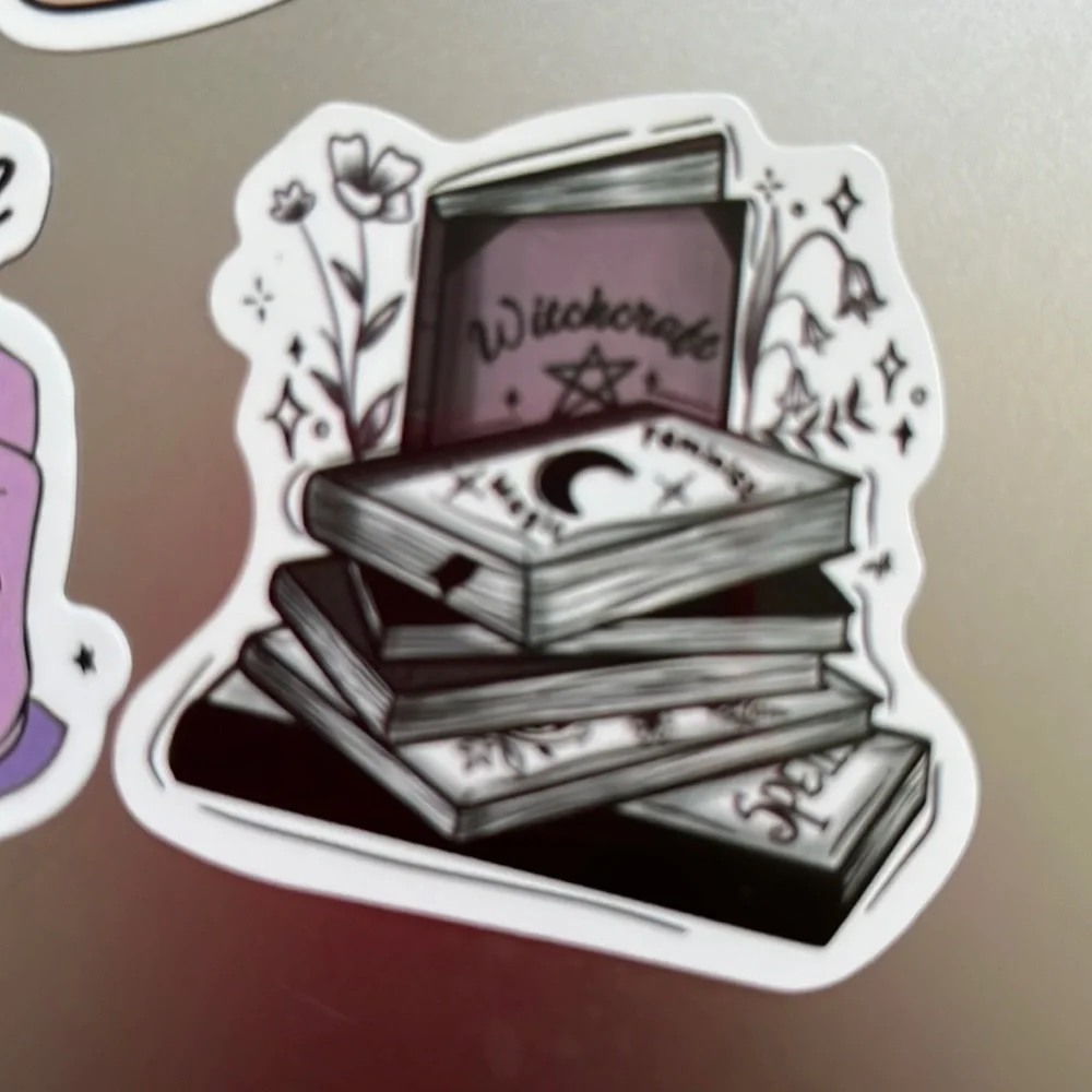 Set of 6 Witchy, Tarot & Crystal Waterproof Stickers